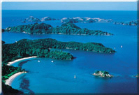 Aerial view of the Bay of Islands