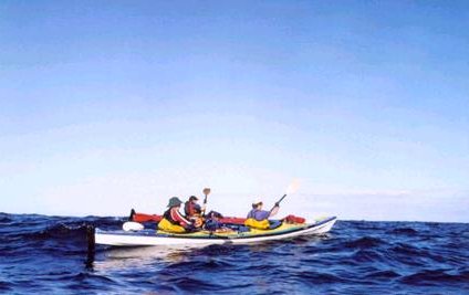 Ocean kayaking in calm conditions